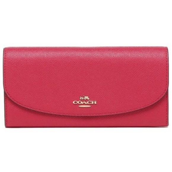 Coach F54009 Women’s Slim Envelope Magenta Wallet - Picture 7 of 8